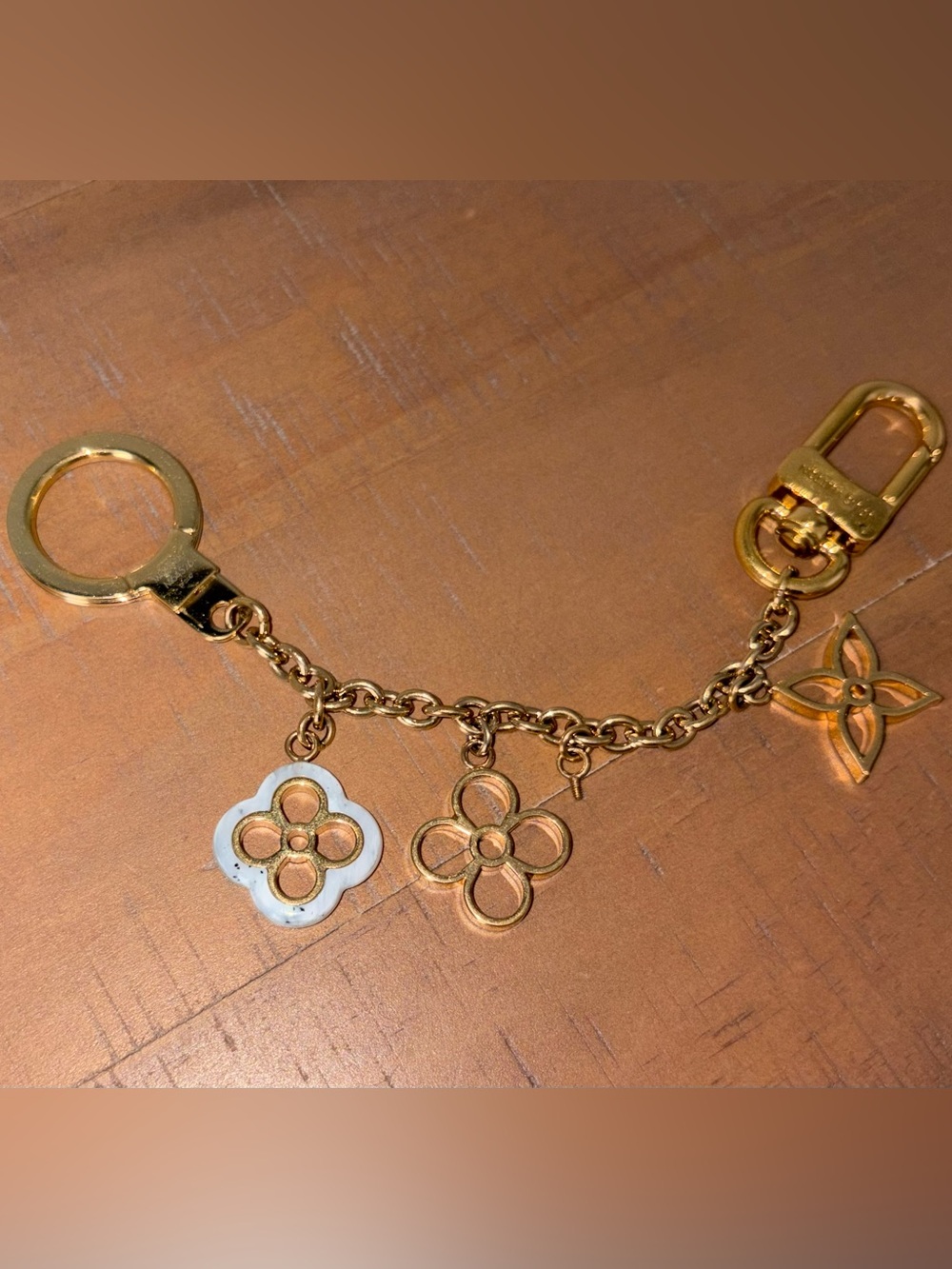 Louis Vuitton (LV) Floral Charm Keychain - Womens Accessories